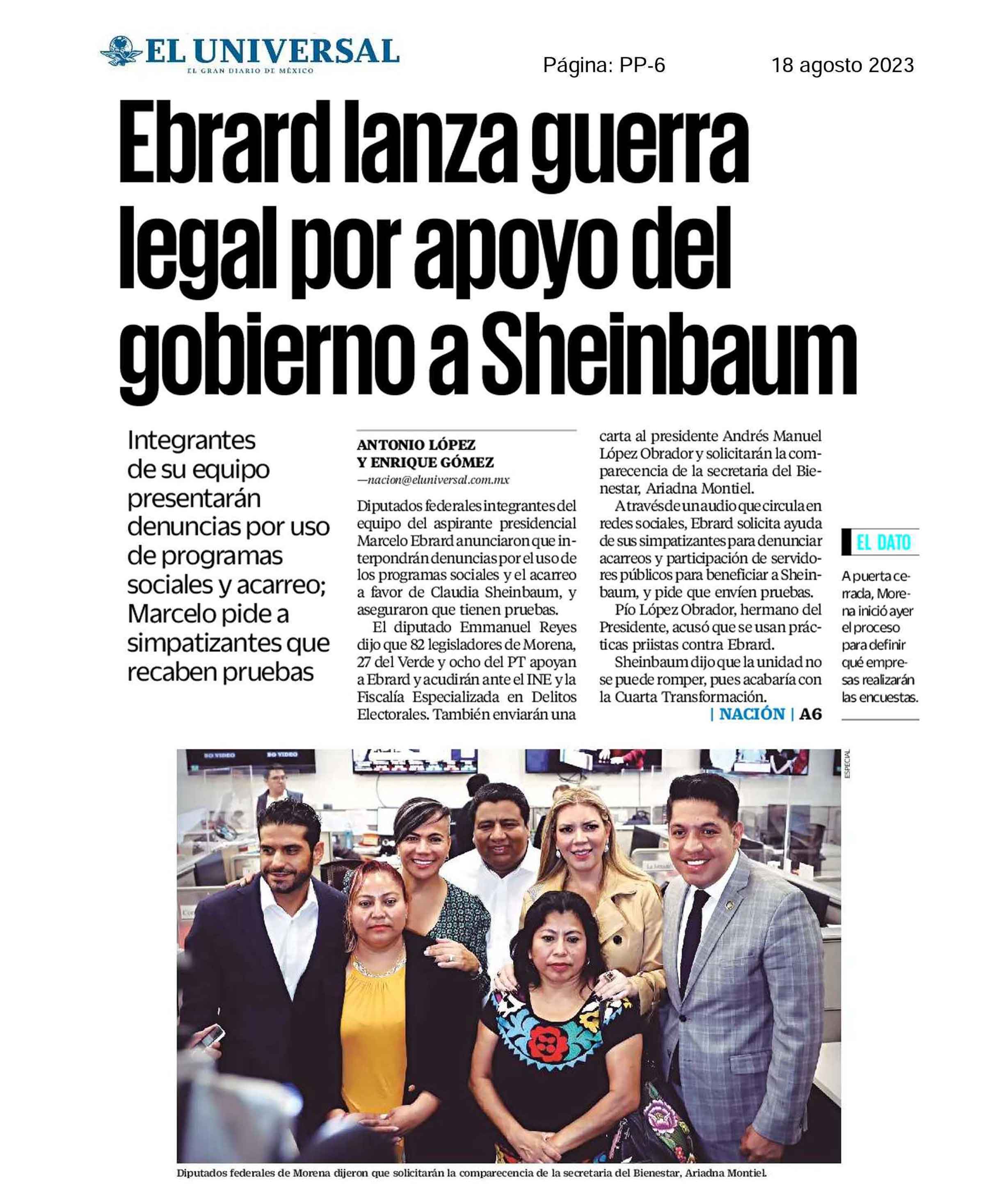 Ebrard lanza guerra legal por apoyo del gobierno a Sheinbaum