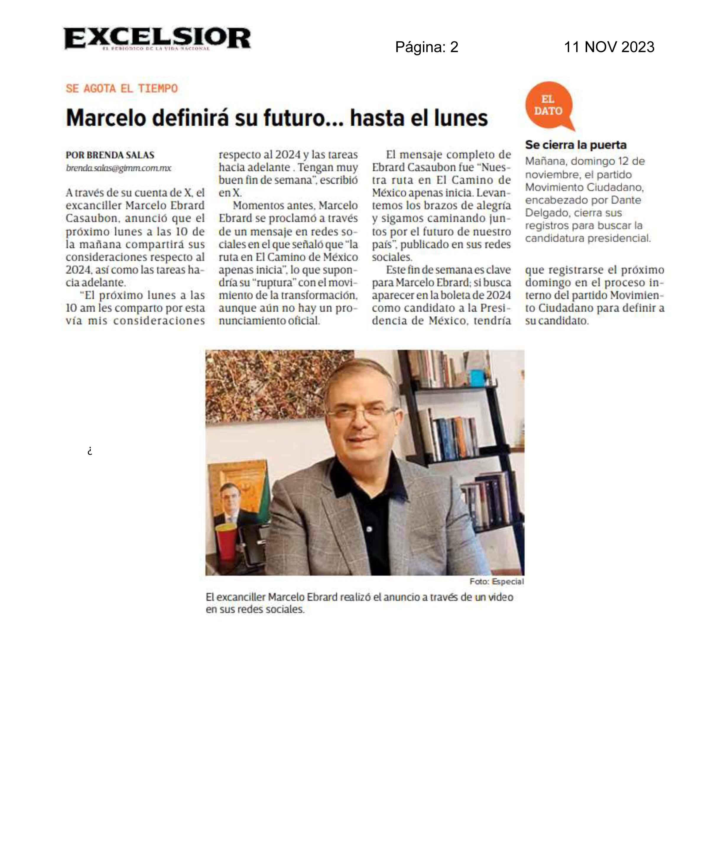 Marcelo definirá su futuro...hasta el lunes